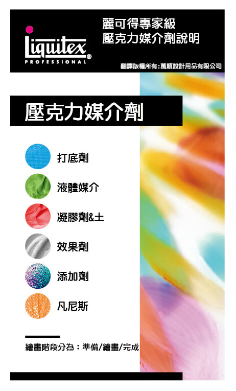 麗可得分類說明 Liquitex Medium Classification