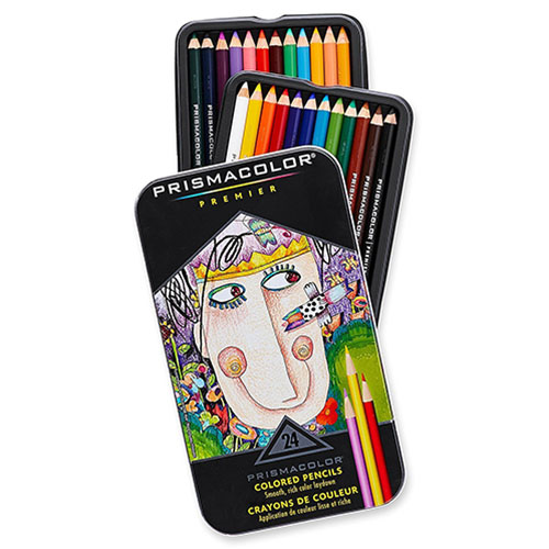 美國 Prismacolor Premier Colored Pencils 頂級軟芯 油性 色鉛筆 24色