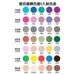 變色龍轉色蓋色表-5入組_Chameleon Tops